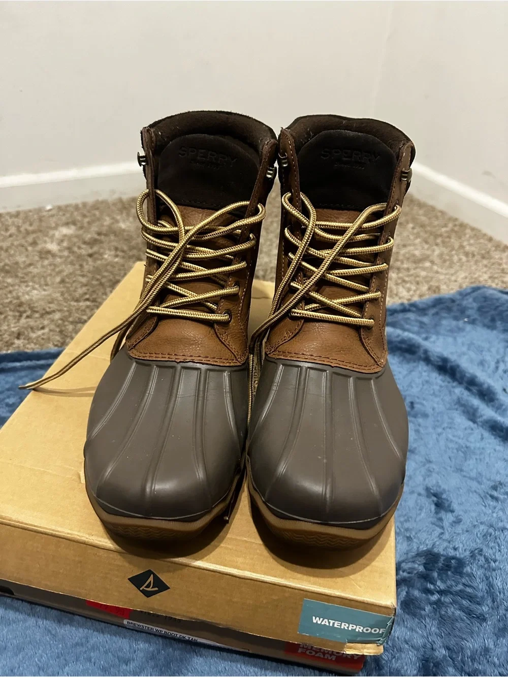 Sperry Brown and Dark Brown Waterproof Duck Boots